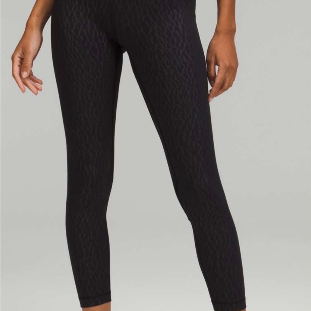 lululemon athletica Black Textured High-Rise Leggings